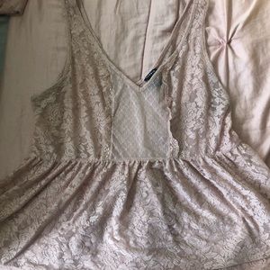 Pink lace top